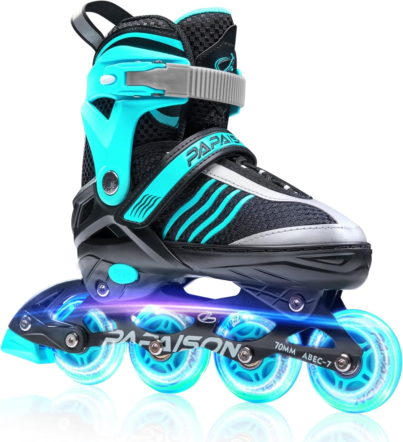 PAPAISON Adjustable Inline Skates Boys Ages 4-12, Roller Skates for Girls Kids w...