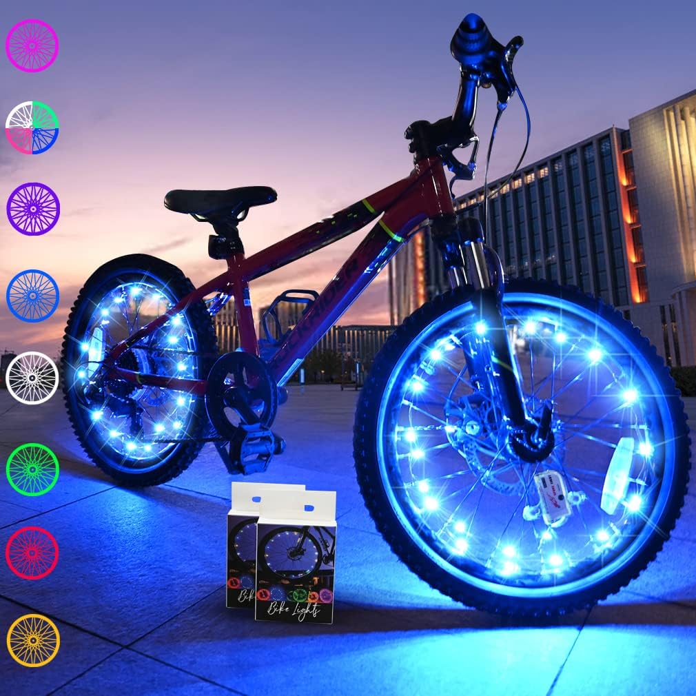 TINANA 2 Tire Pack LED Bike Wheel Lights Ultra Bright Waterproof Bicycle Spoke L...