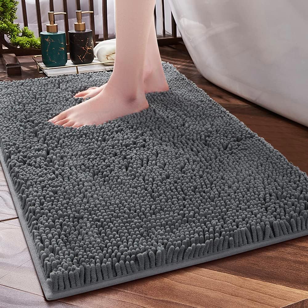 SONORO KATE Bathroom Rug 32"×20", Non-Slip Bath Mat,Soft Cozy Shaggy Thick Cheni...