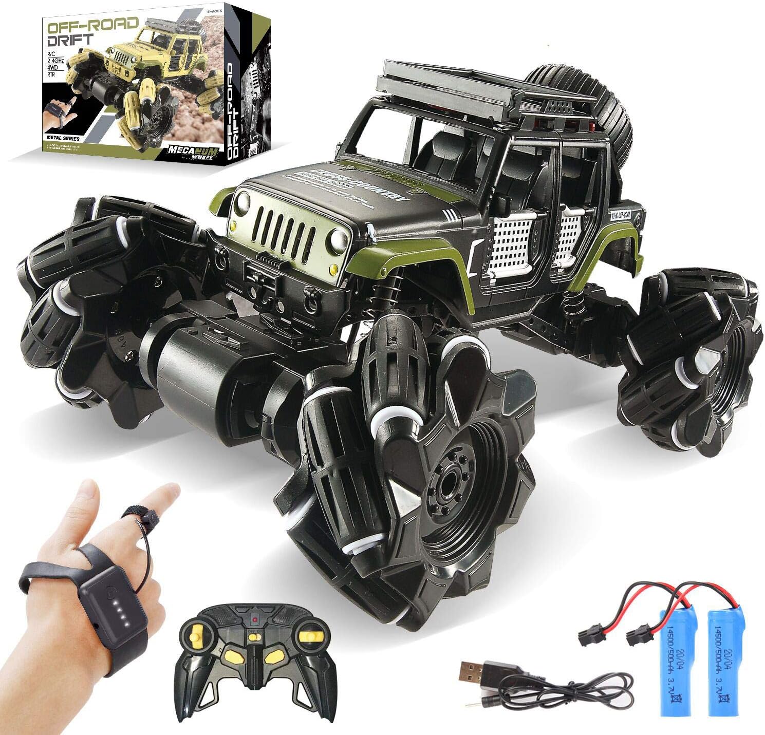 Remote Control Car, 1:16 Drift RC Cars 360° Rotating 4WD 2.4Ghz Gesture Sensor W...