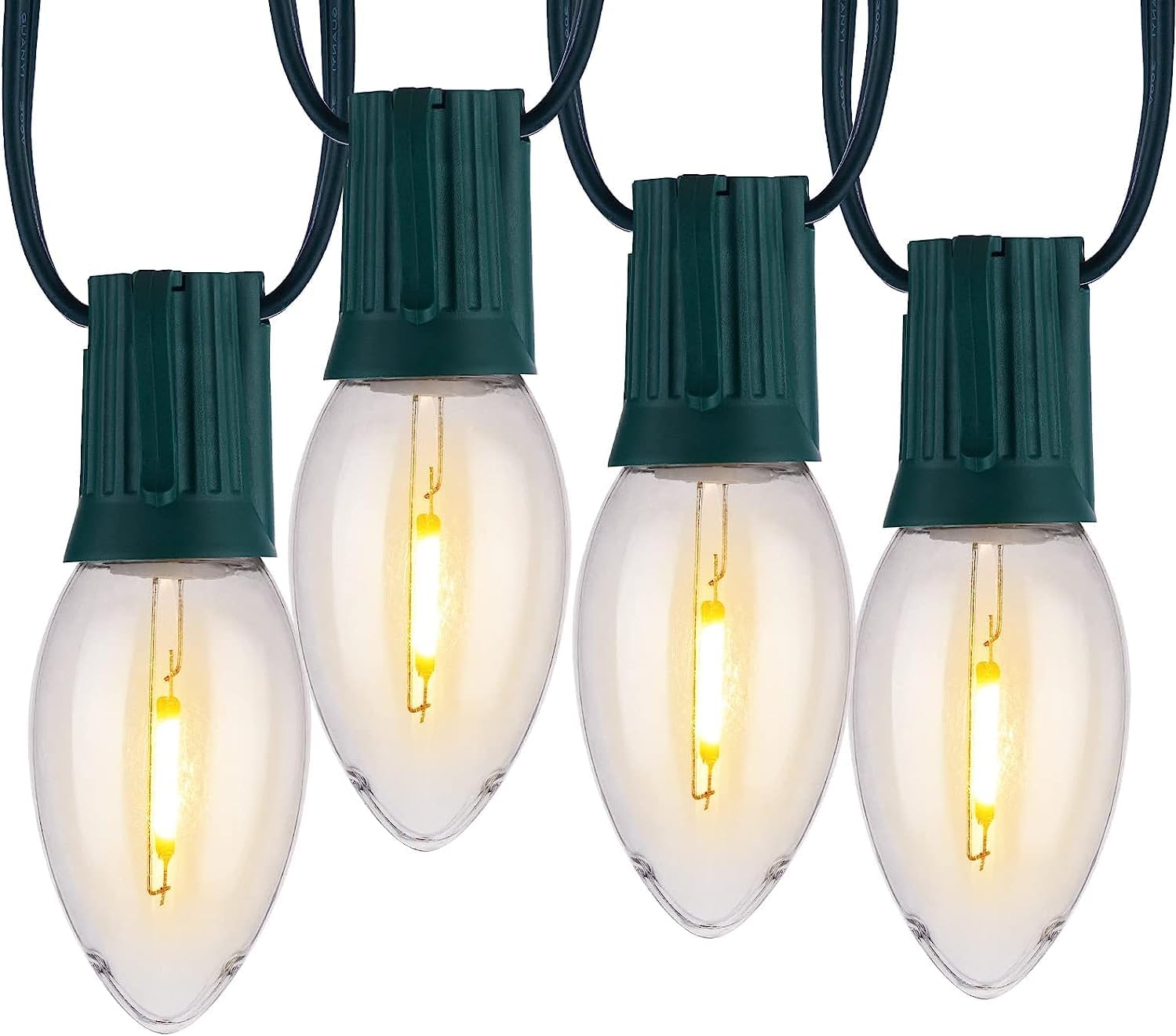 Vintage C9 LED Christmas Lights, 100 Feet C9 String Lights with 100 LED C9 Plast...