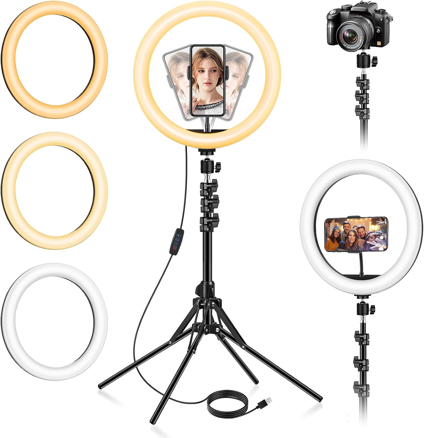 13 inch Ring Light with Floor Stand(Ringlight Kit...