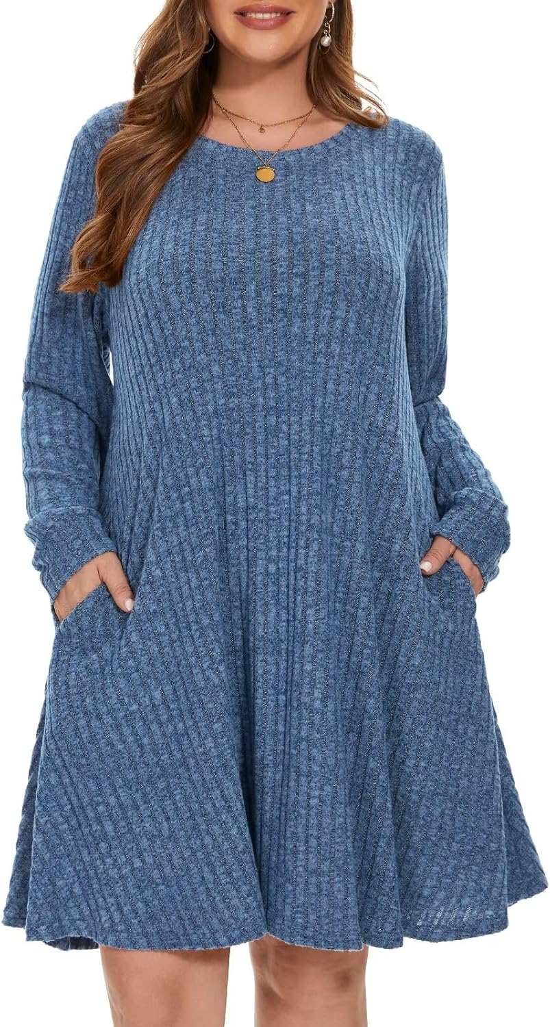 BELAROI Women Casual Summer Dresses Plus Size Sundress V Neck Swing Tank Dress S...