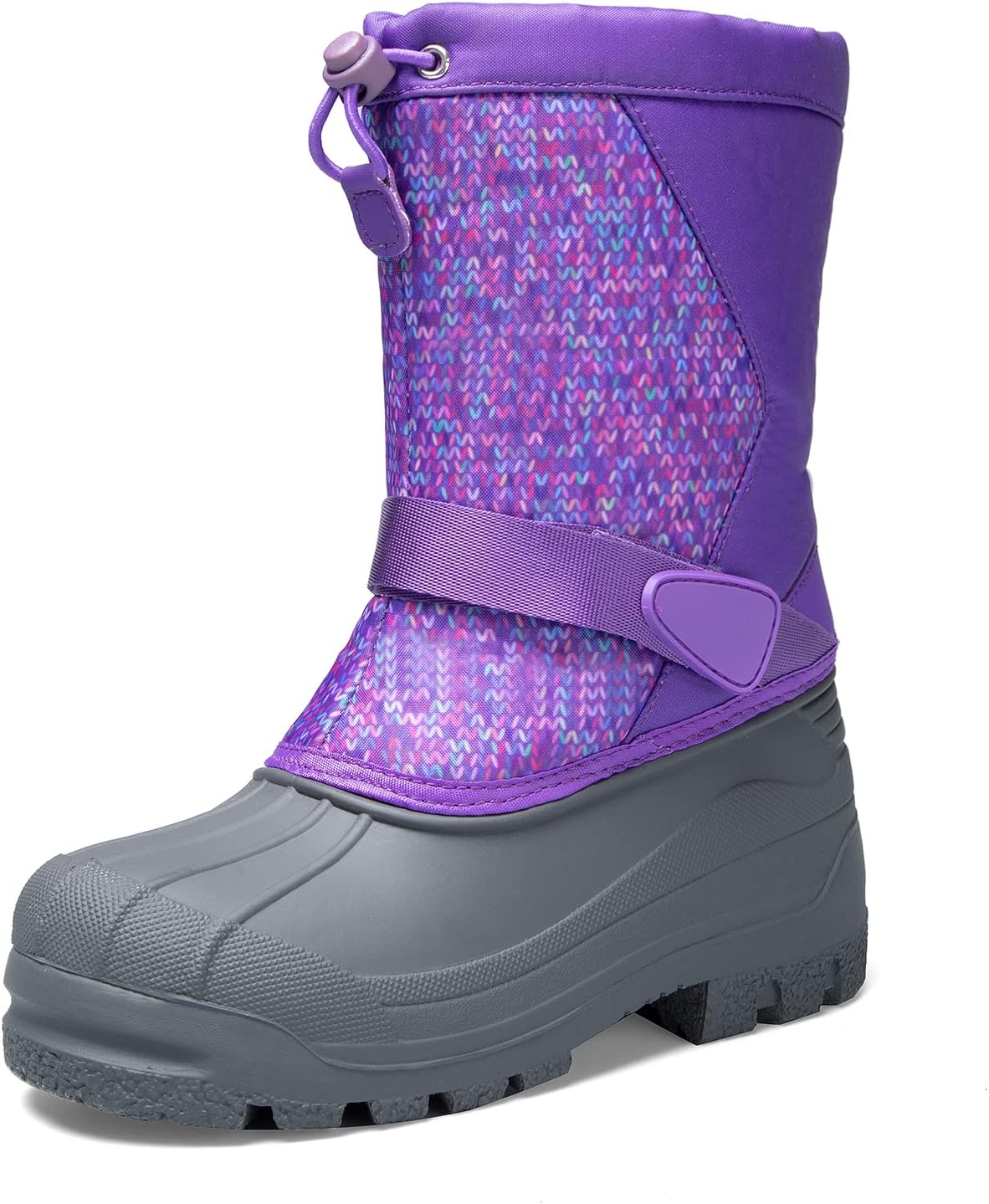K KomForme Snow Boots for Boys & Girls Warm Waterproof Slip Resistant Winter Sho...
