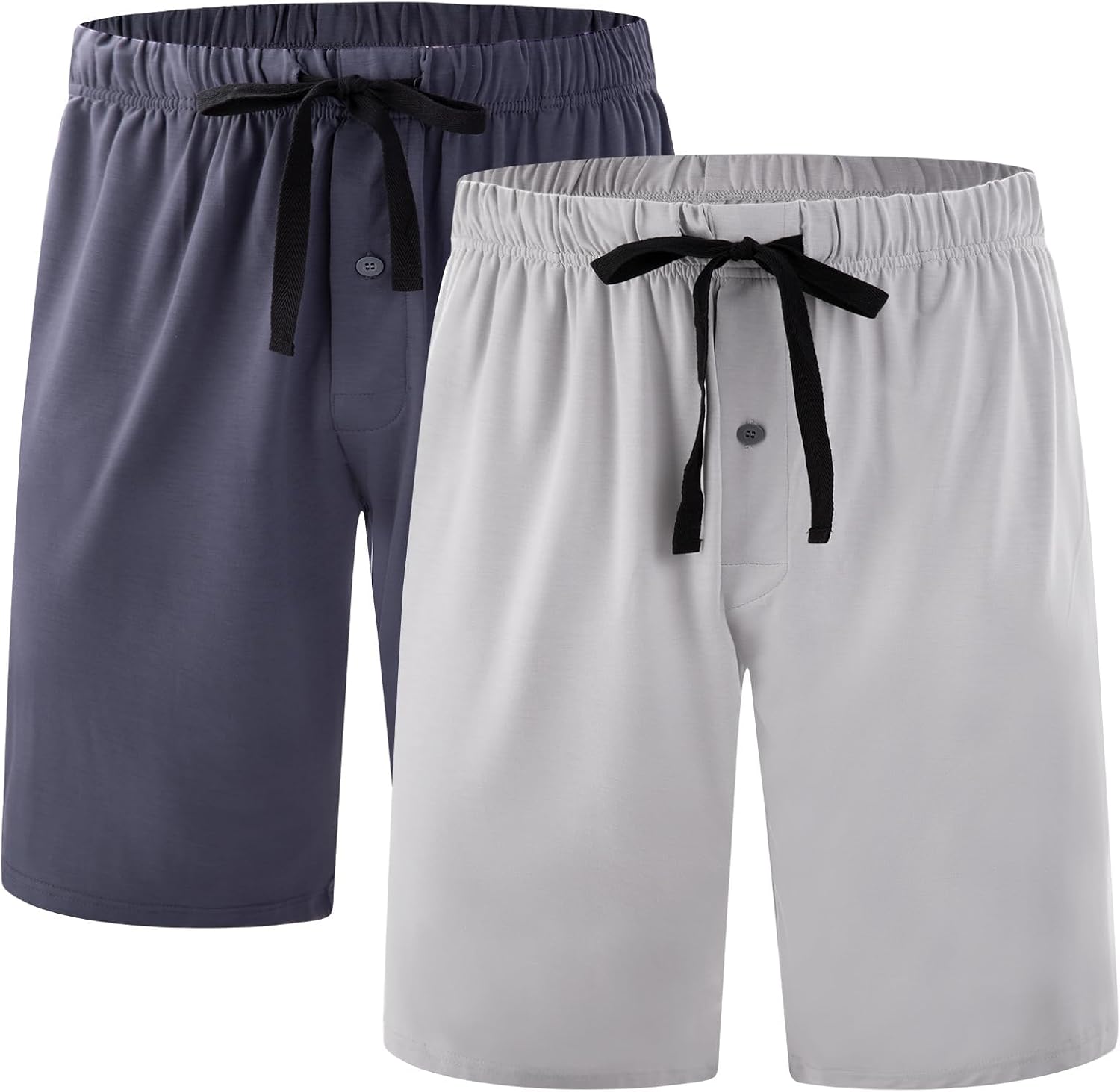 BAMBOO COOL Men’s Pajama Shorts Soft Sleep Shorts Comfy Lounge Pajama Bottoms wi...