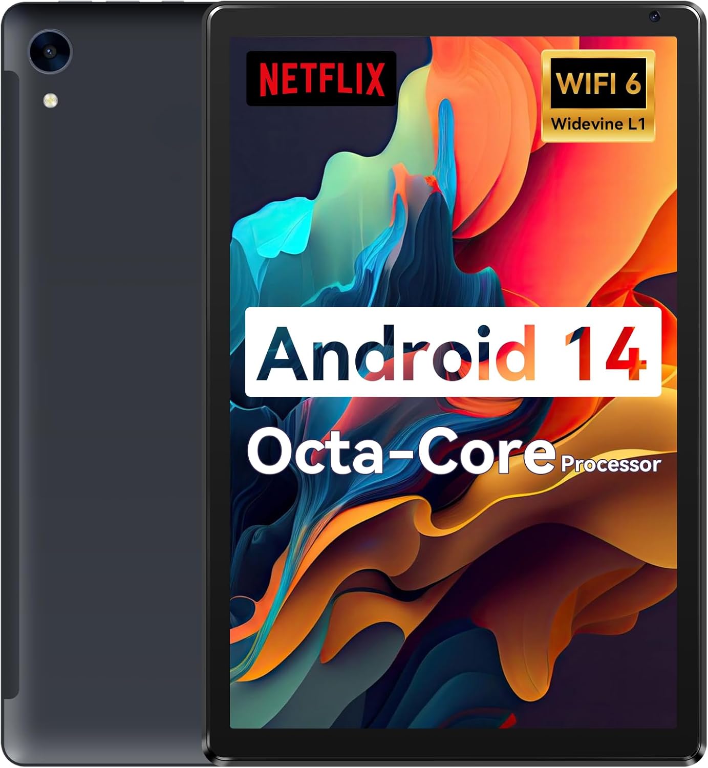 Tablet,10.1" Android Tablet with Octa-core Processor 10GB RAM 128GB ROM HD IPS T...