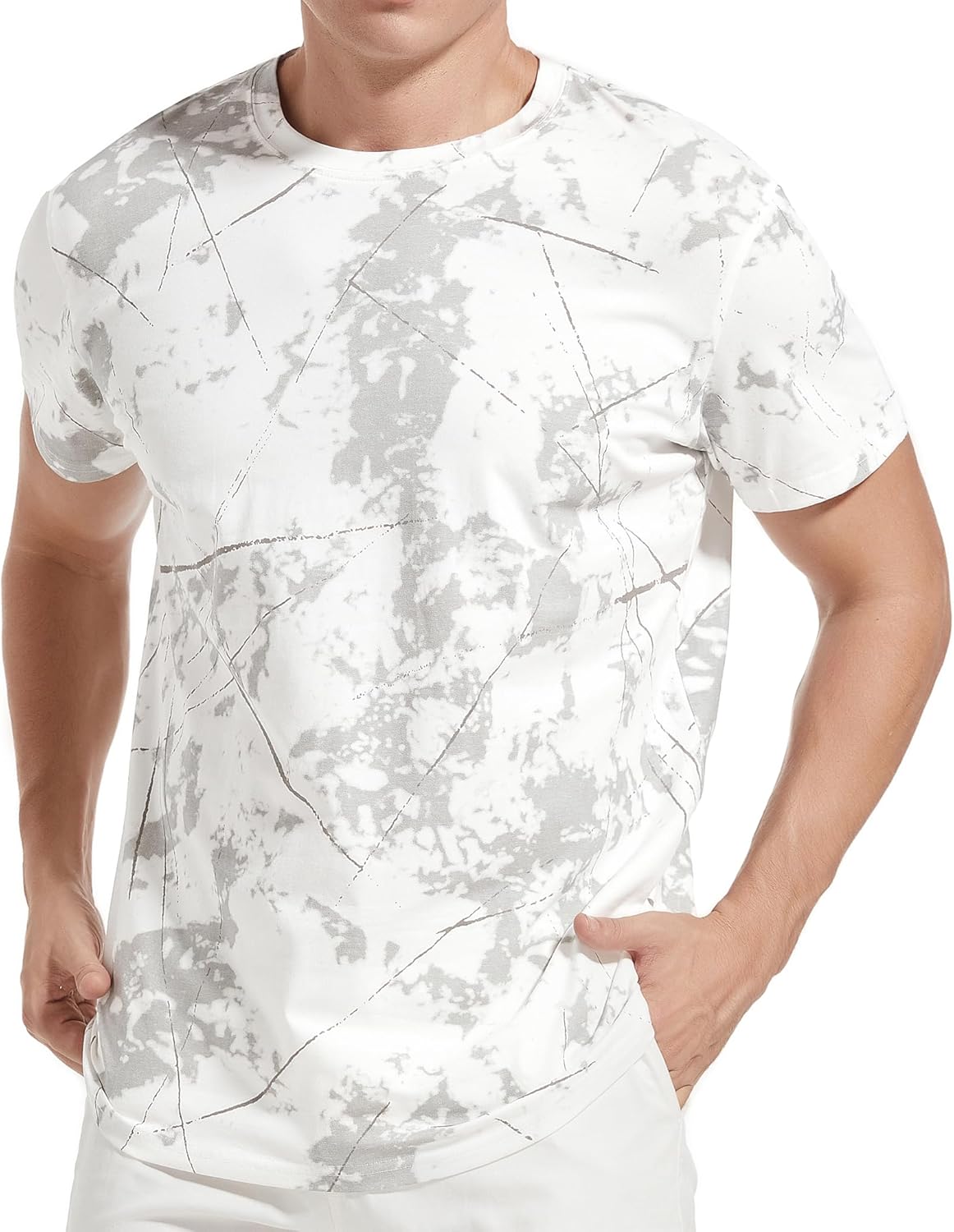 YININF Mens Hipster Hip Hop Short Sleeve Print T-Shirt Shirts Men Medium 900whit...