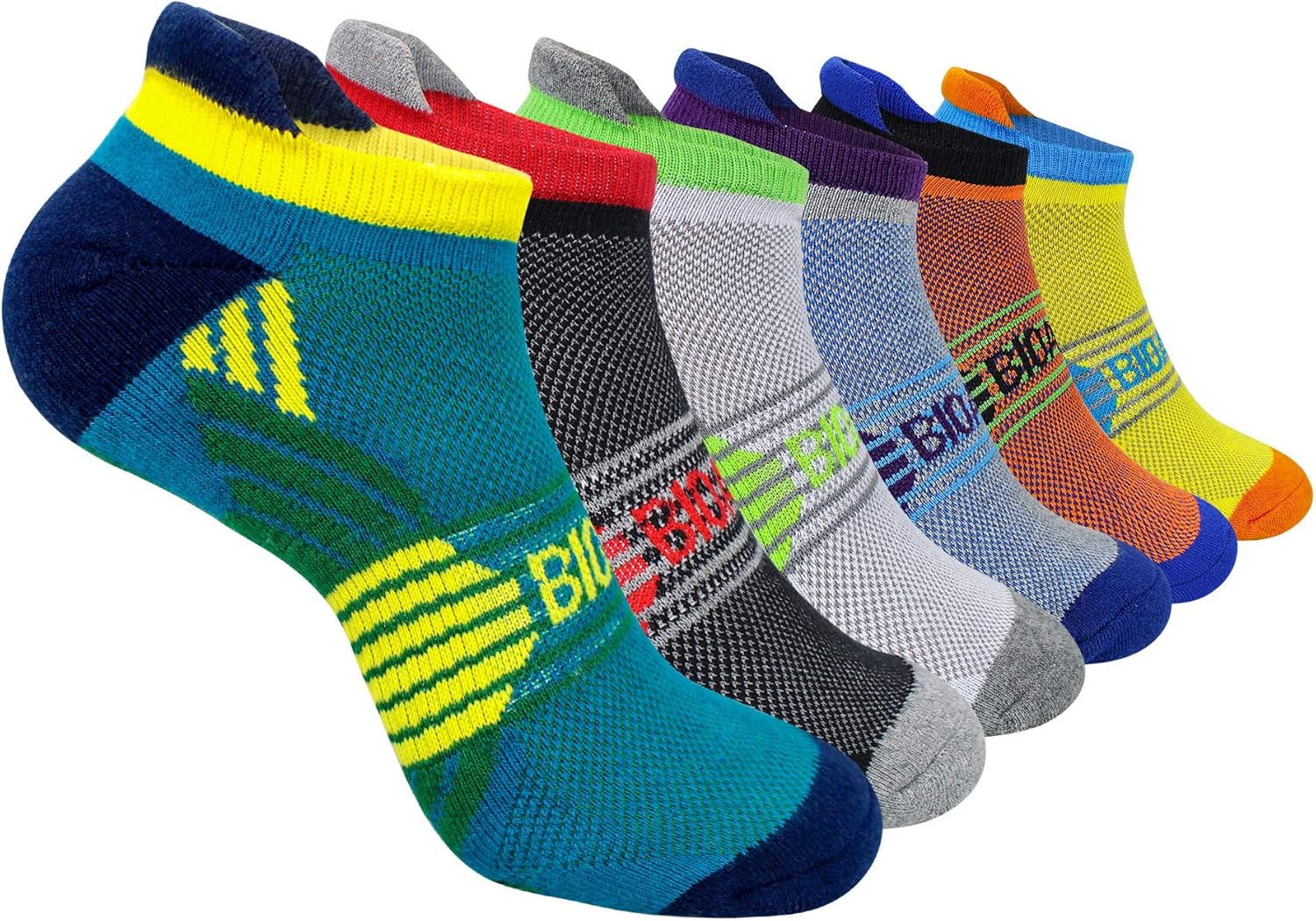 BIOAUM Cushioned Men's Ankle Socks, 6 Pairs Cotton Athletic Sport Breathable Low...