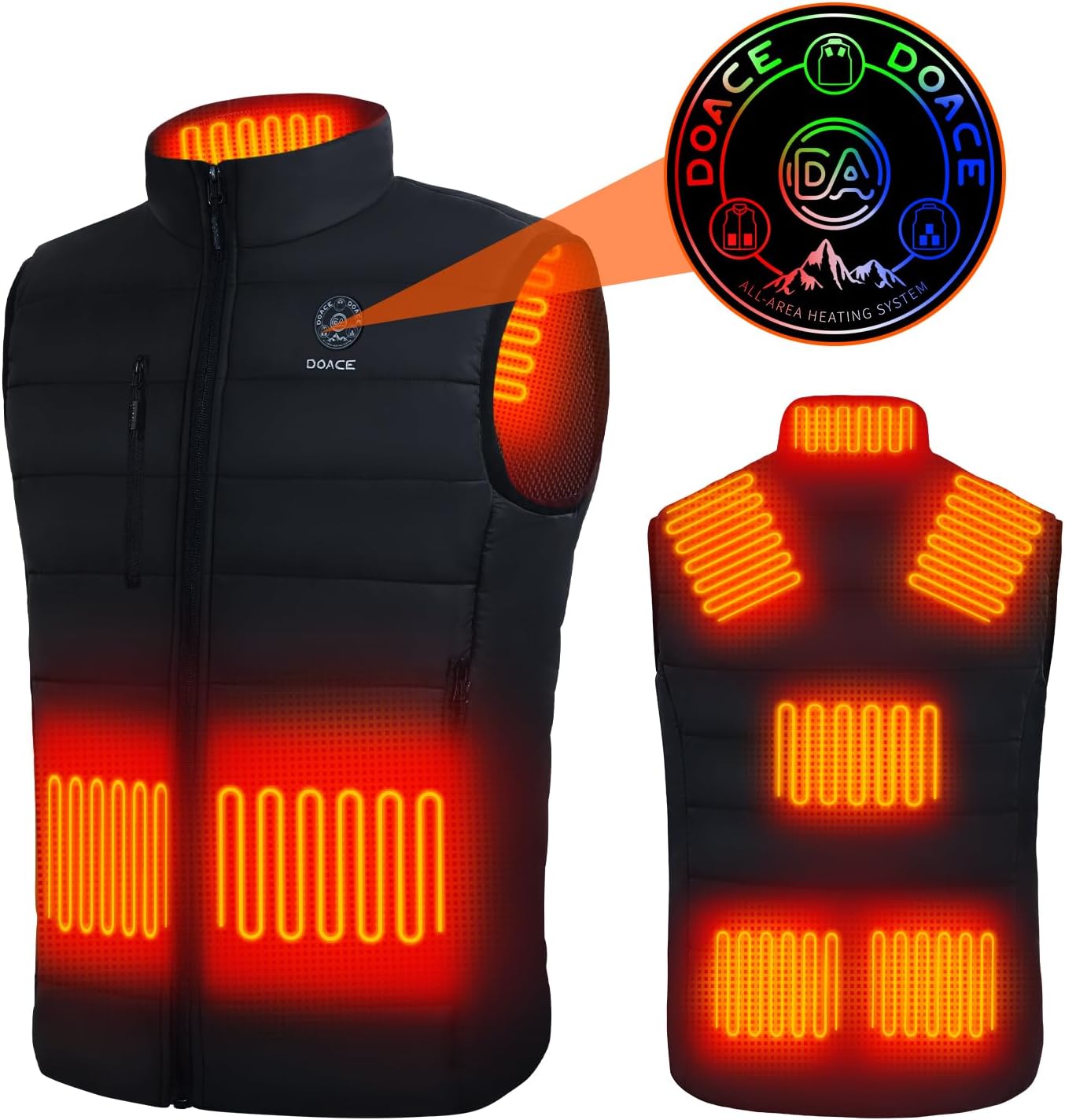 DOACE® Upgraded Heated Vest for Men and Women, Smart Electric Heating Vest, Ligh...