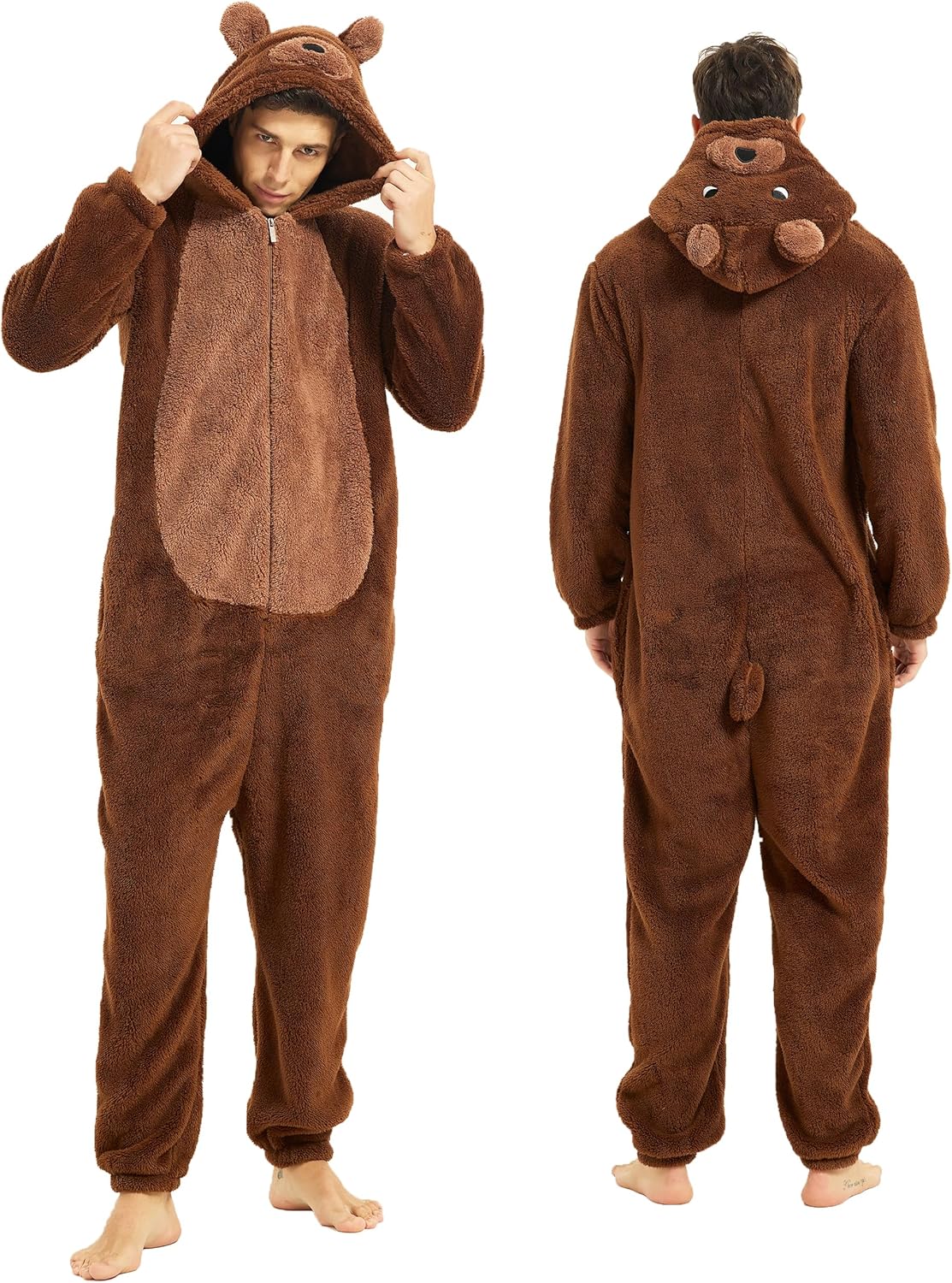 III HHONS Onesie Adult Costume Animal Pajamas Halloween Cosplay Sleepwear for Wo...