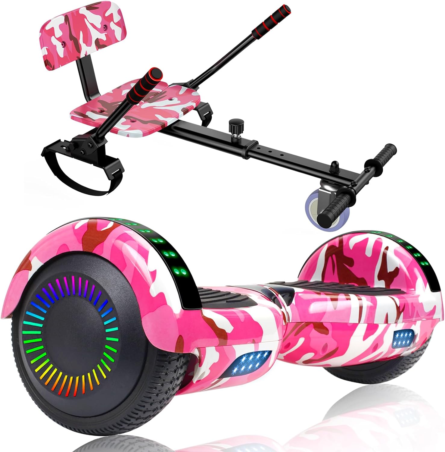 Scooter Seat Attachment, Scooter with Go Kart for Kids Boys Girls Adults, with C...