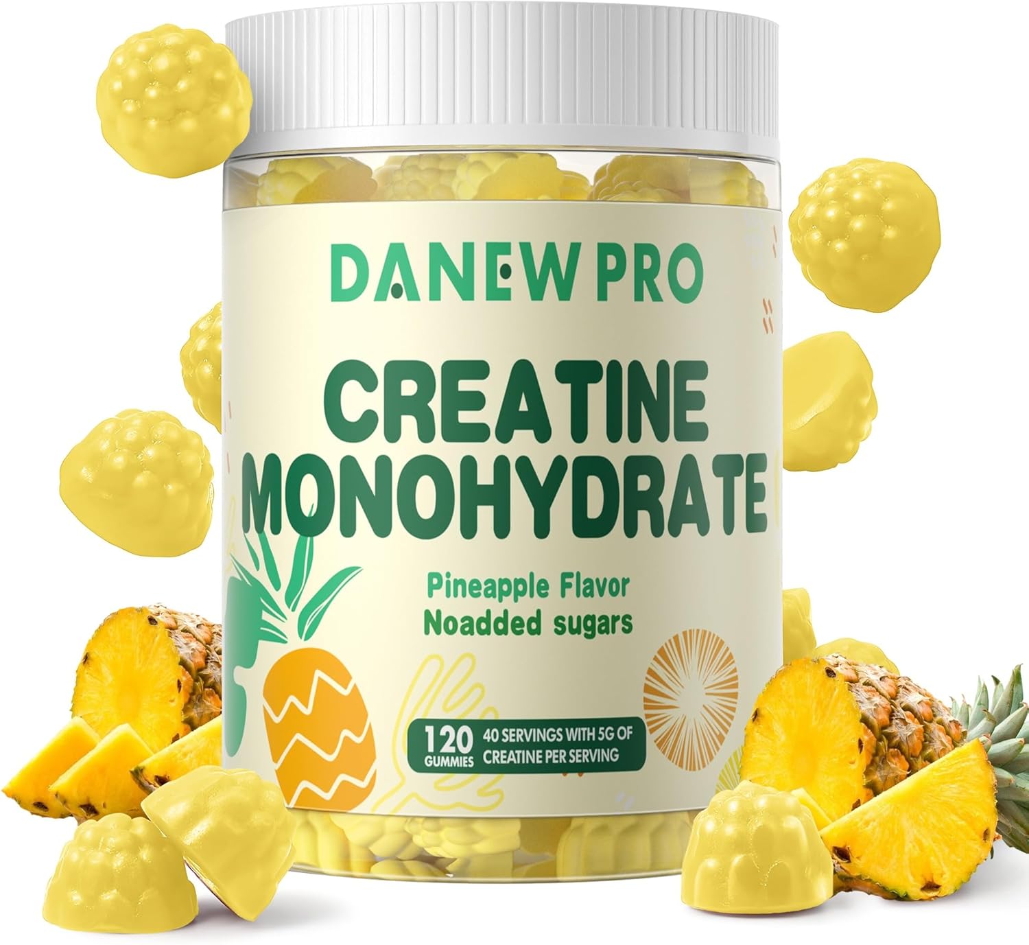 Creatine Monohydrate Gummies 5000mg for Men & Women, Creatine Monohydrate for Mu...
