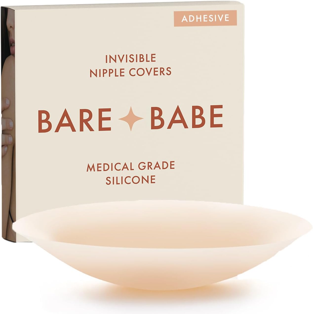Reusable Silicone Nipple Covers - Waterproof, Nude, 4 Shades - Sticky Breast Sti...