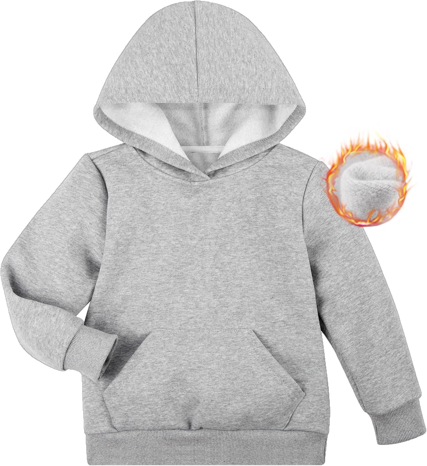 BIG ELEPHANT Boys Hooded Sweatshirt Fleece Pullover Hoodies Long Sleeve Warm Hoo...