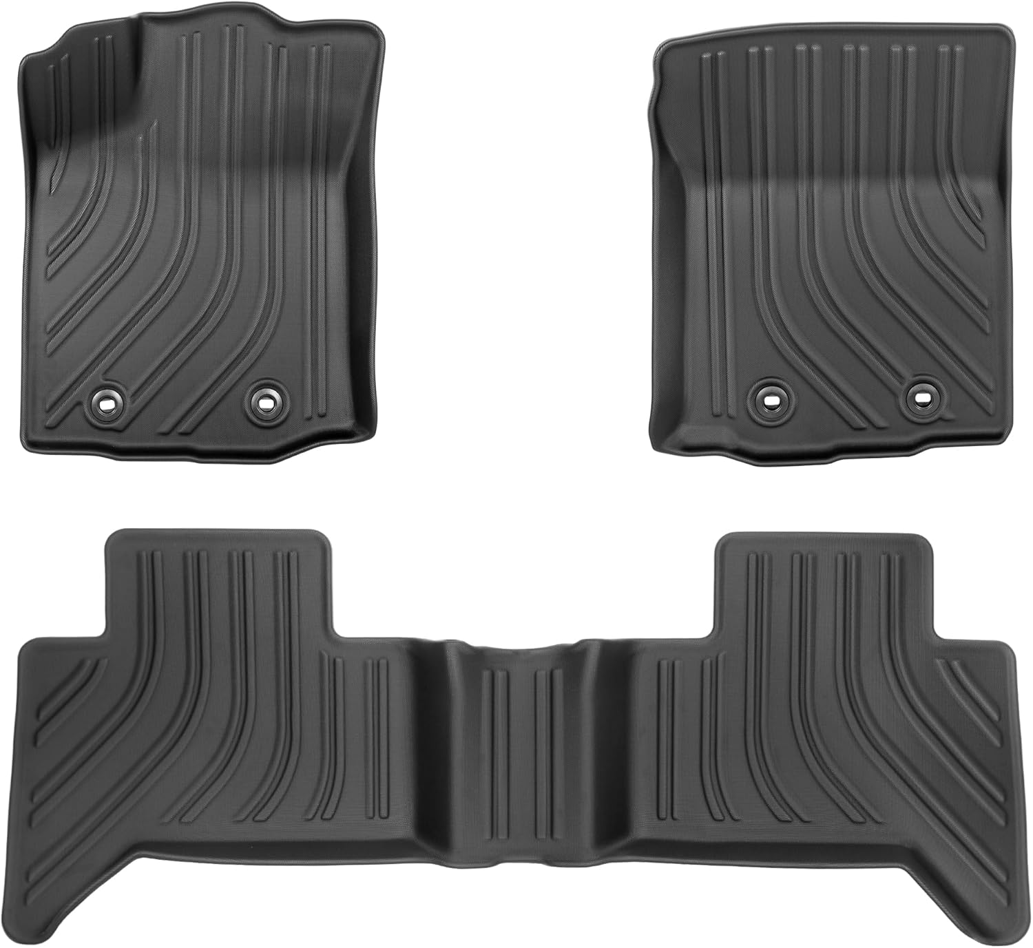 Weize Floor Mats for Toyota Tacoma Double Cab 2016-2023, All Weather TPE Waterpr...