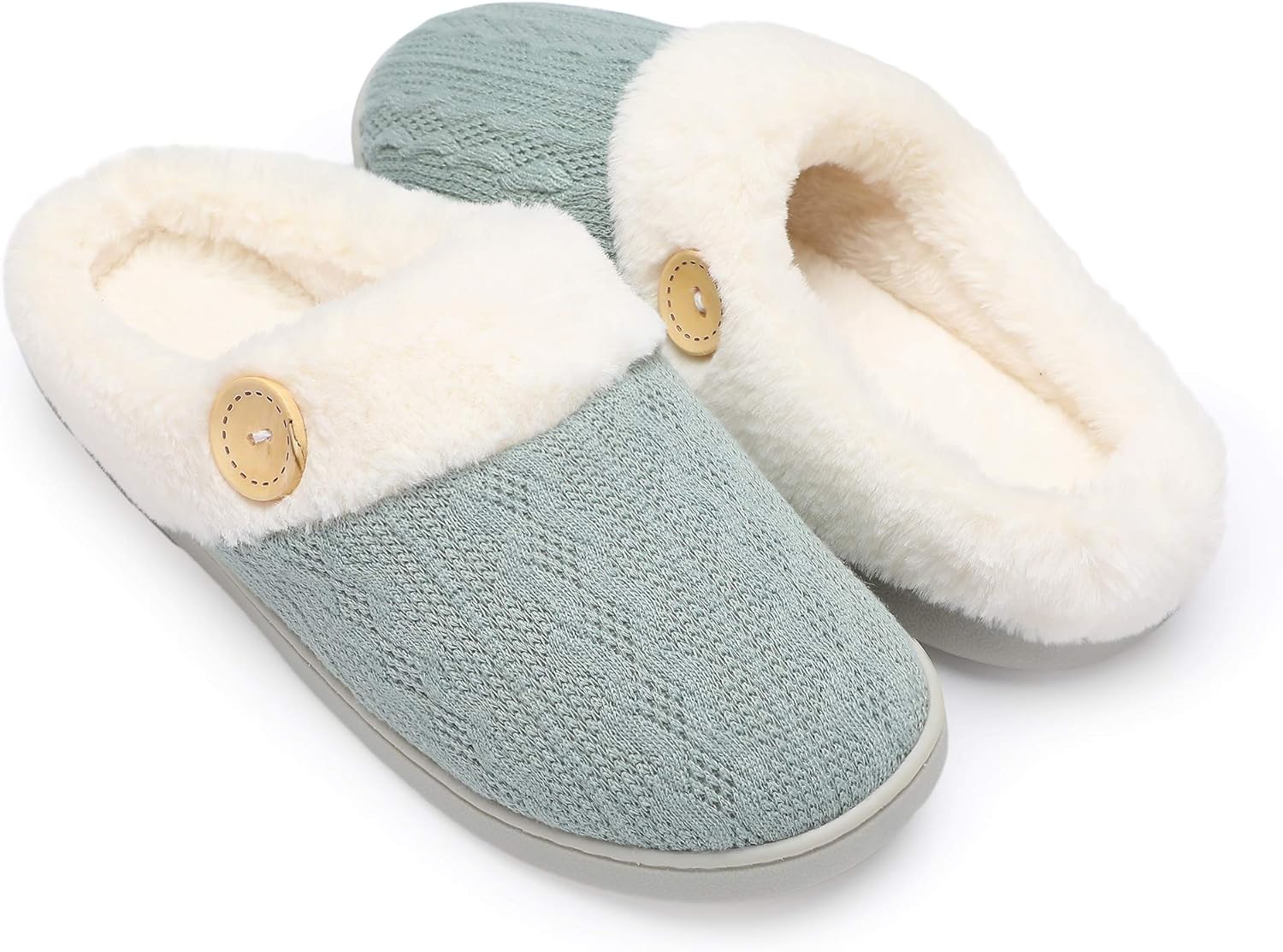 Chantomoo Womens Slipper Warm Comfy Memory Foam House Slippers Knitted Shoes Fau...