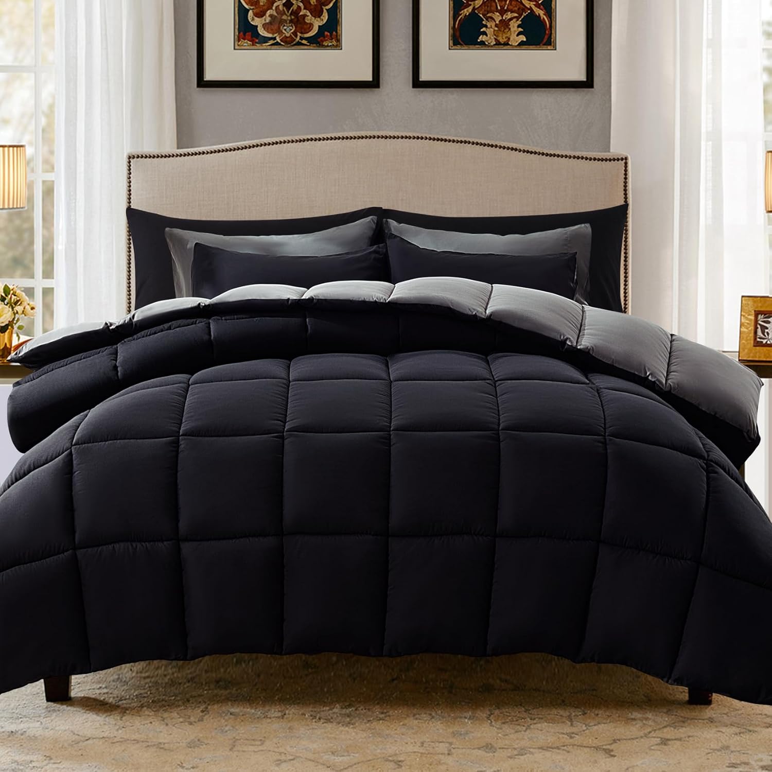 Decroom Lightweight Full Comforter Set with 2 Pillow Sham - 3 Pieces Set - Quilt...