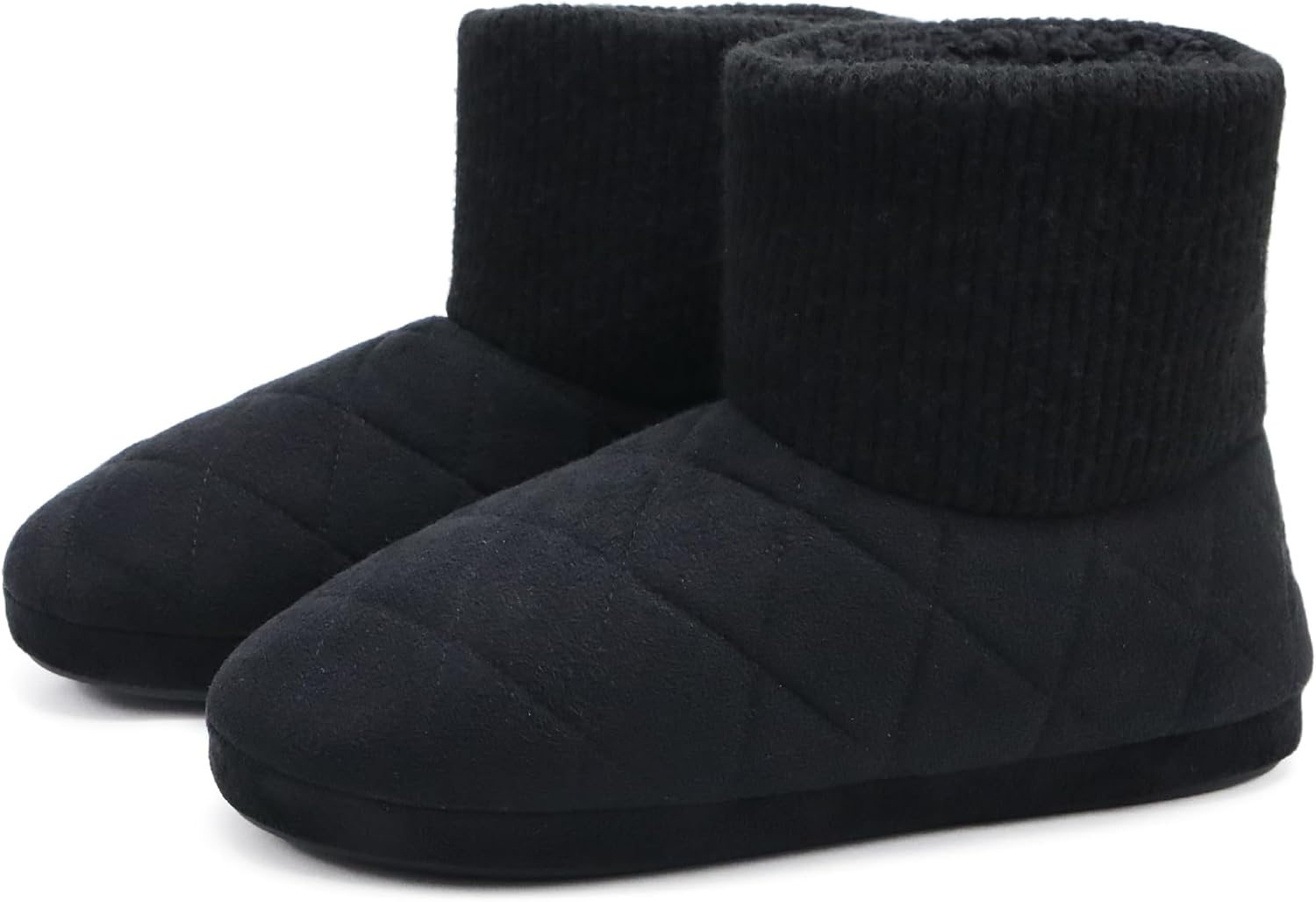 GPOS Knit Rock Wool Warm Men Indoor Pull on Cozy Memory Foam Slipper Boots Soft...