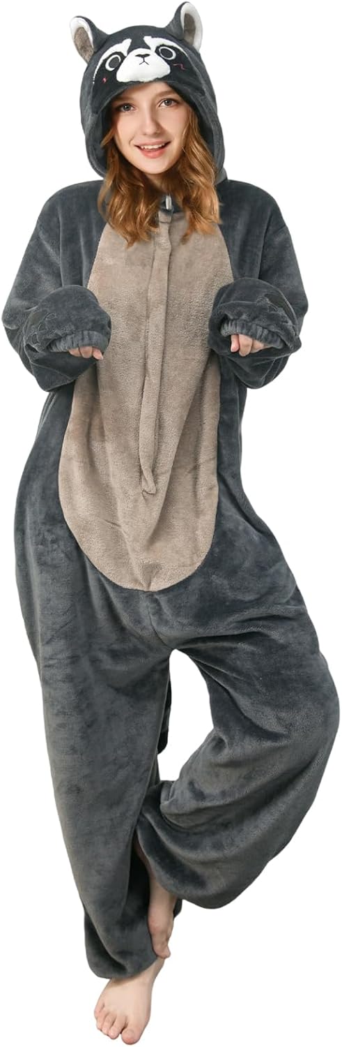 OLAOLA Adult Onesie, Animal Halloween Costume, Unisex Onesies Plush Cosplay Xmas...