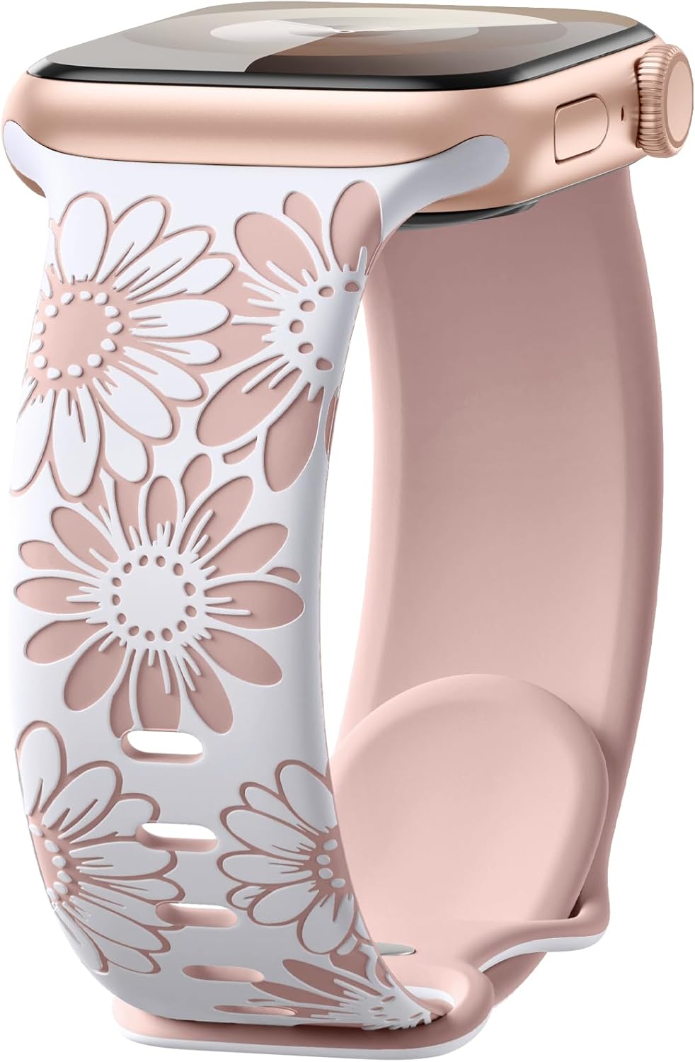 Maledan Floral Engraved Strap Compatible with Apple Watch Straps 41mm 40mm 38mm...