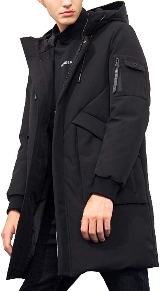 Pioneer Camp Men's Winter Coats Water-Repellent Windproof Thicken Parkas Long Ho...