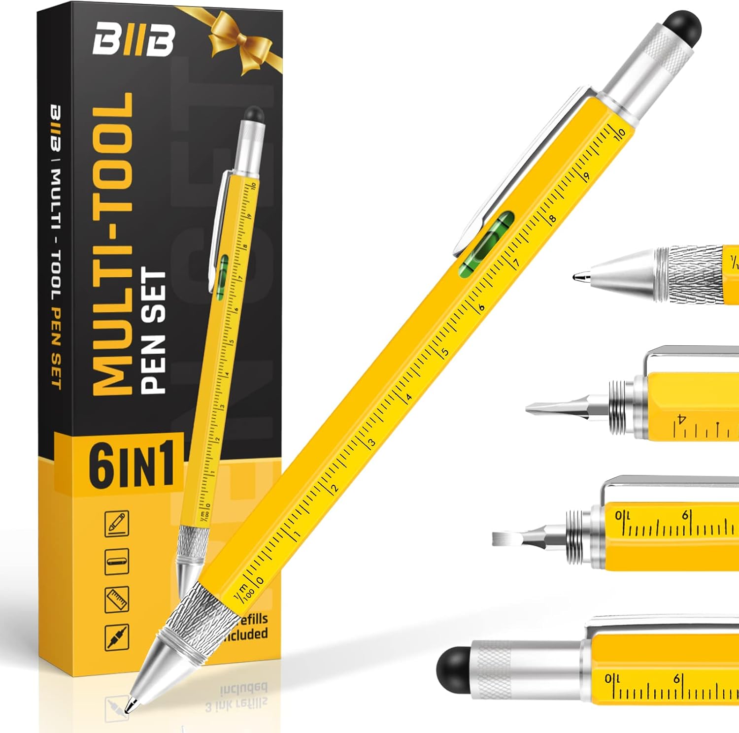 BIIB Stocking Stuffers for Adults Men Him, Multitool Pen Gifts for Men Dad Grand...