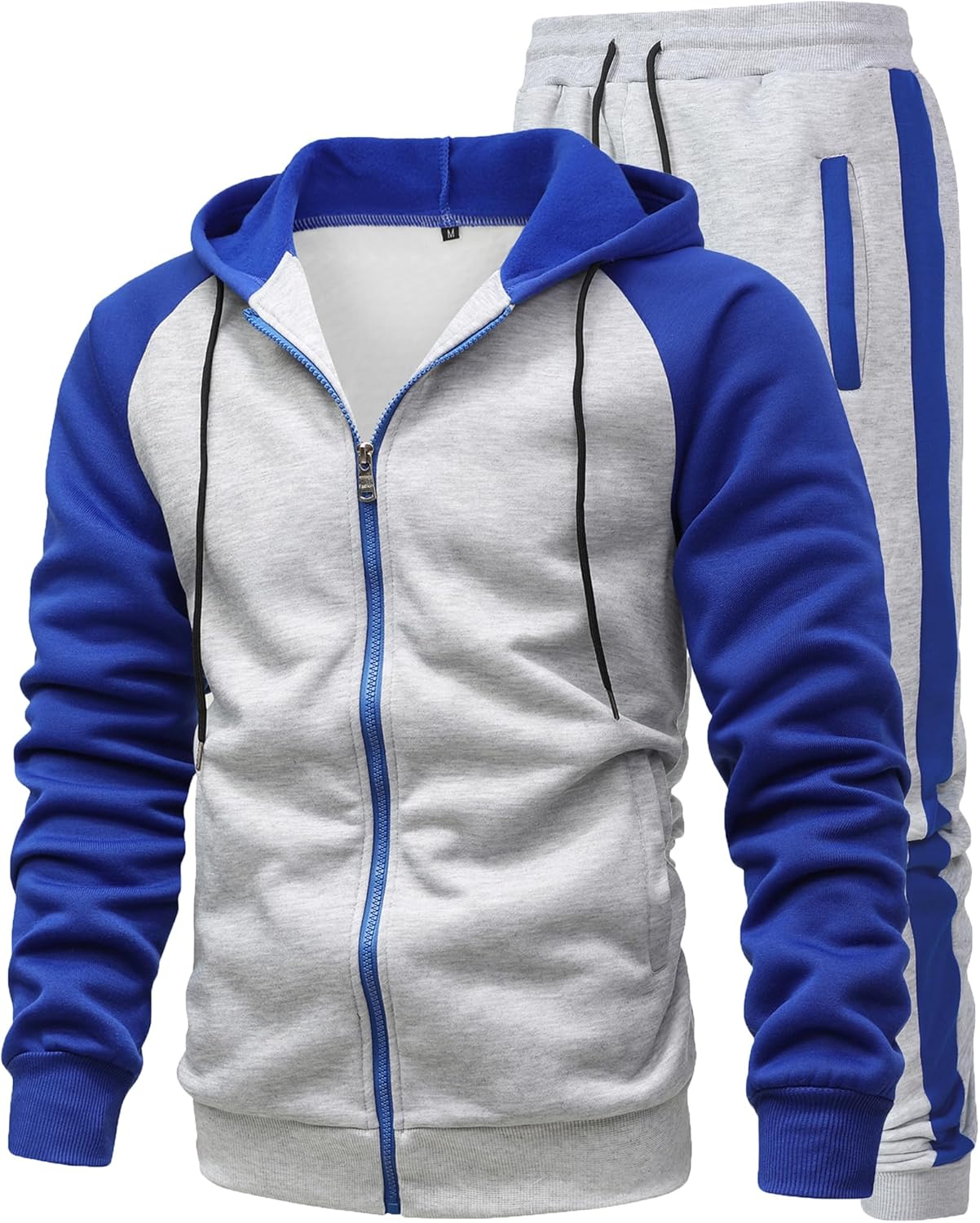 GXAMOY Men's 2 Pieces Tracksuits Running Sports Suits Drawstring Waistband Sweat...