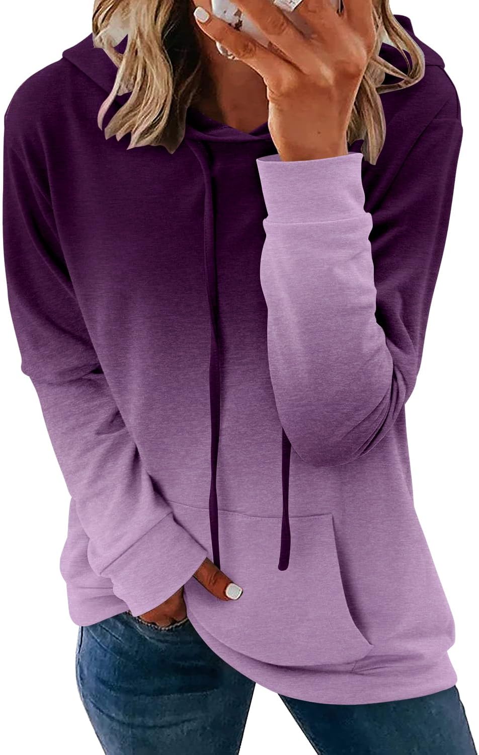 onlypuff Women's Pullover Hoodies Teen Girls Trendy Fall Fashion Tops Hooded Swe...