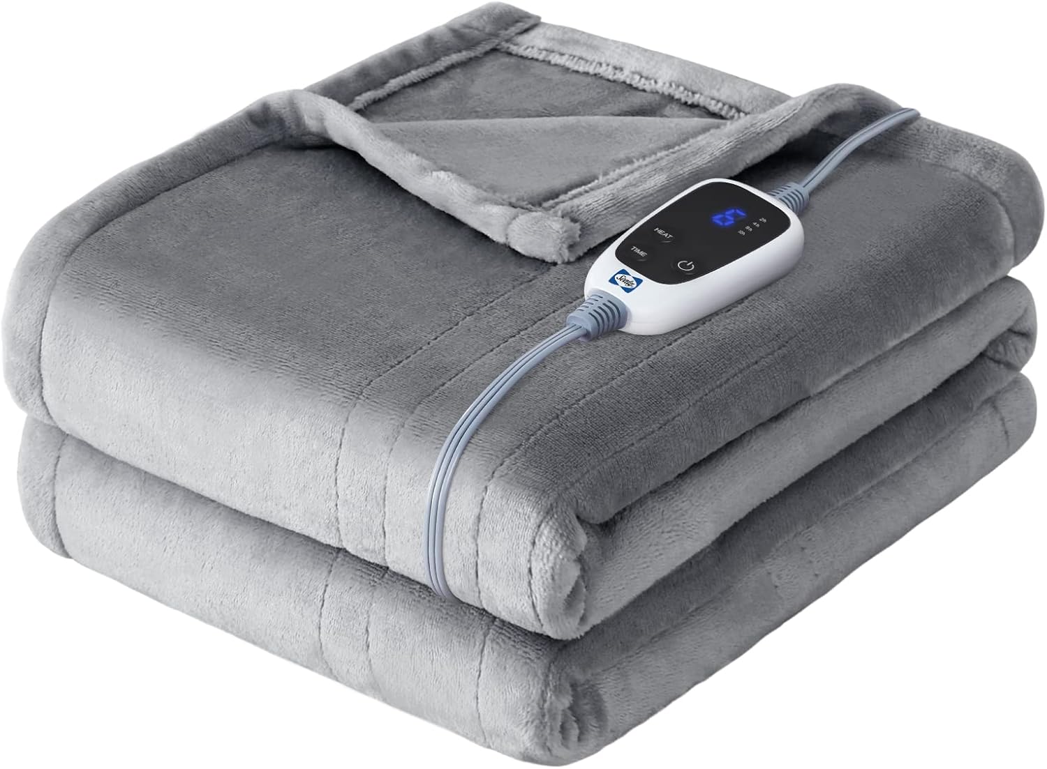 SEALY Electric Blanket Throw, Flannel Heated Blanket with 6 Heat Settings & 2-10...