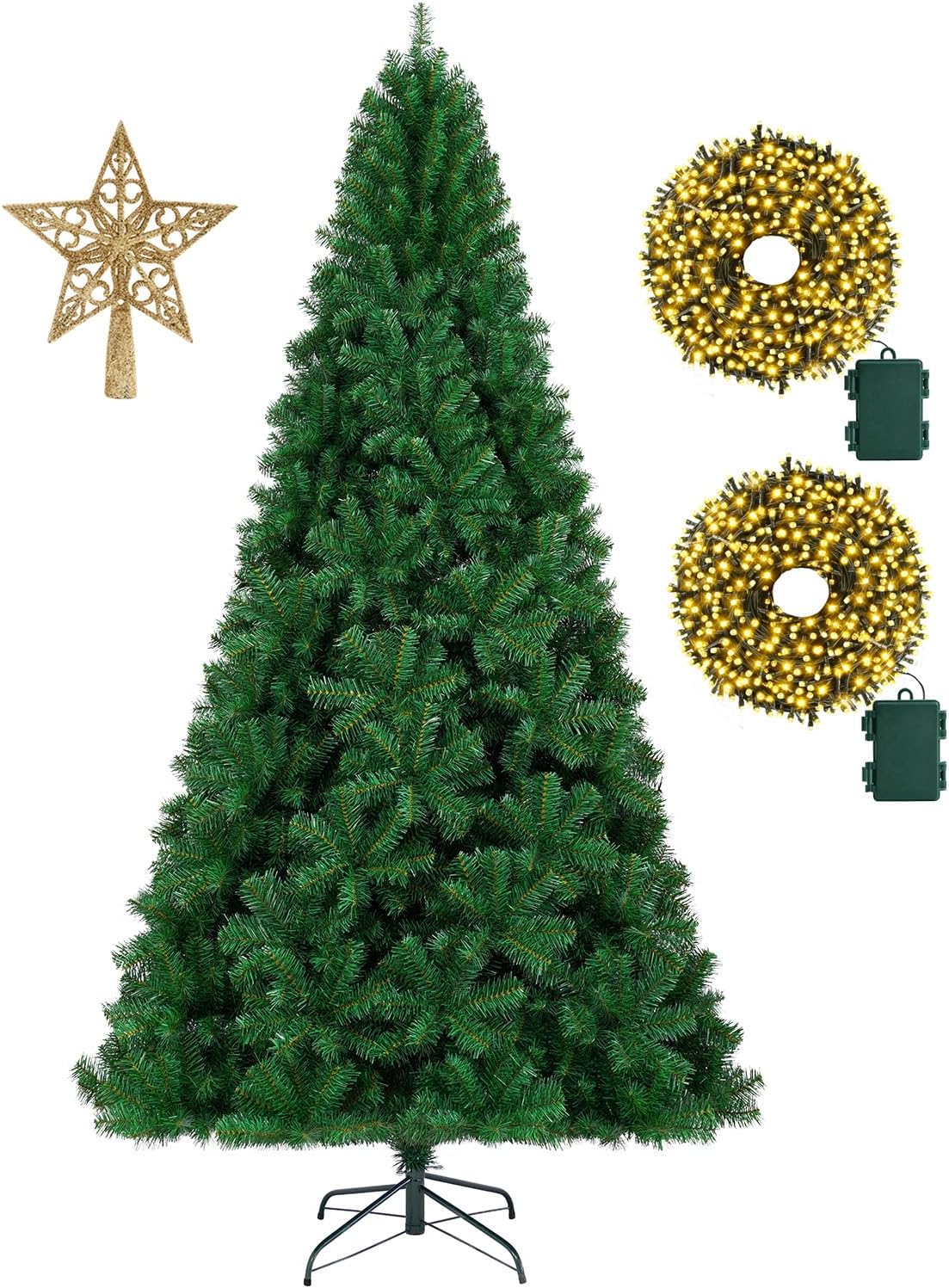 KTKDE 6ft Premium Artificial Holiday Christmas Tree w/ 1005 Branch Tips1pcs Tree...