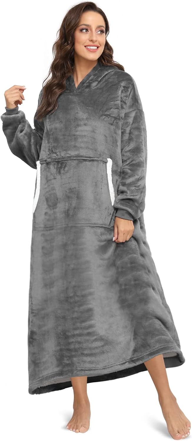 Uplayteck Hoodie Blanket for Women Men Extra Long Oversized oodie Wearable Hoode...