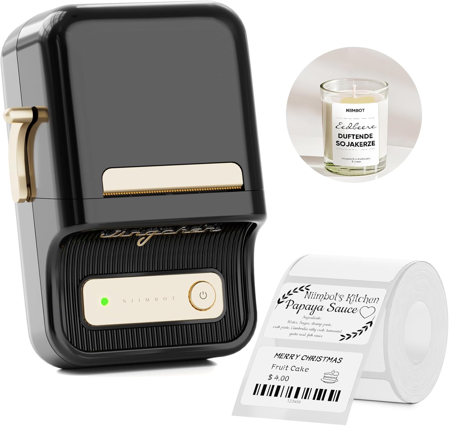 NIIMBOT B21 Label Printer,Bluetooth Thermal Label Maker,Ideal for Home Organizat...