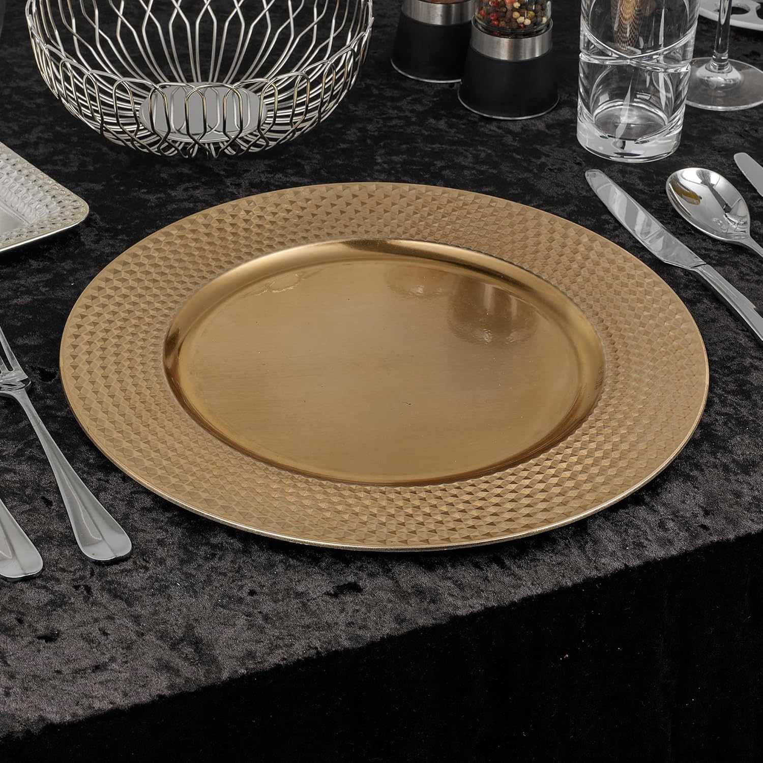 URBNLIVING 33cm Christmas Dinner Charger Plates Placemats Dining Table Setting R...