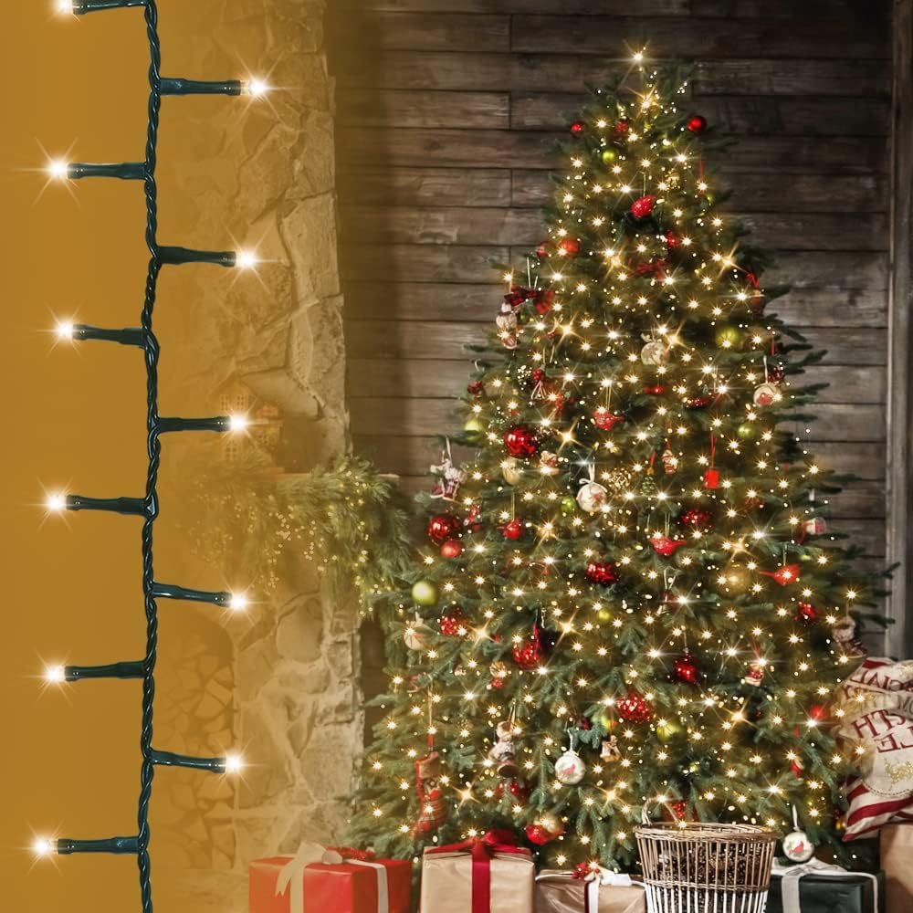 ANSIO® Christmas Lights 1000 LED 25m/82ft Cluster Compact Christmas Tree Lights...