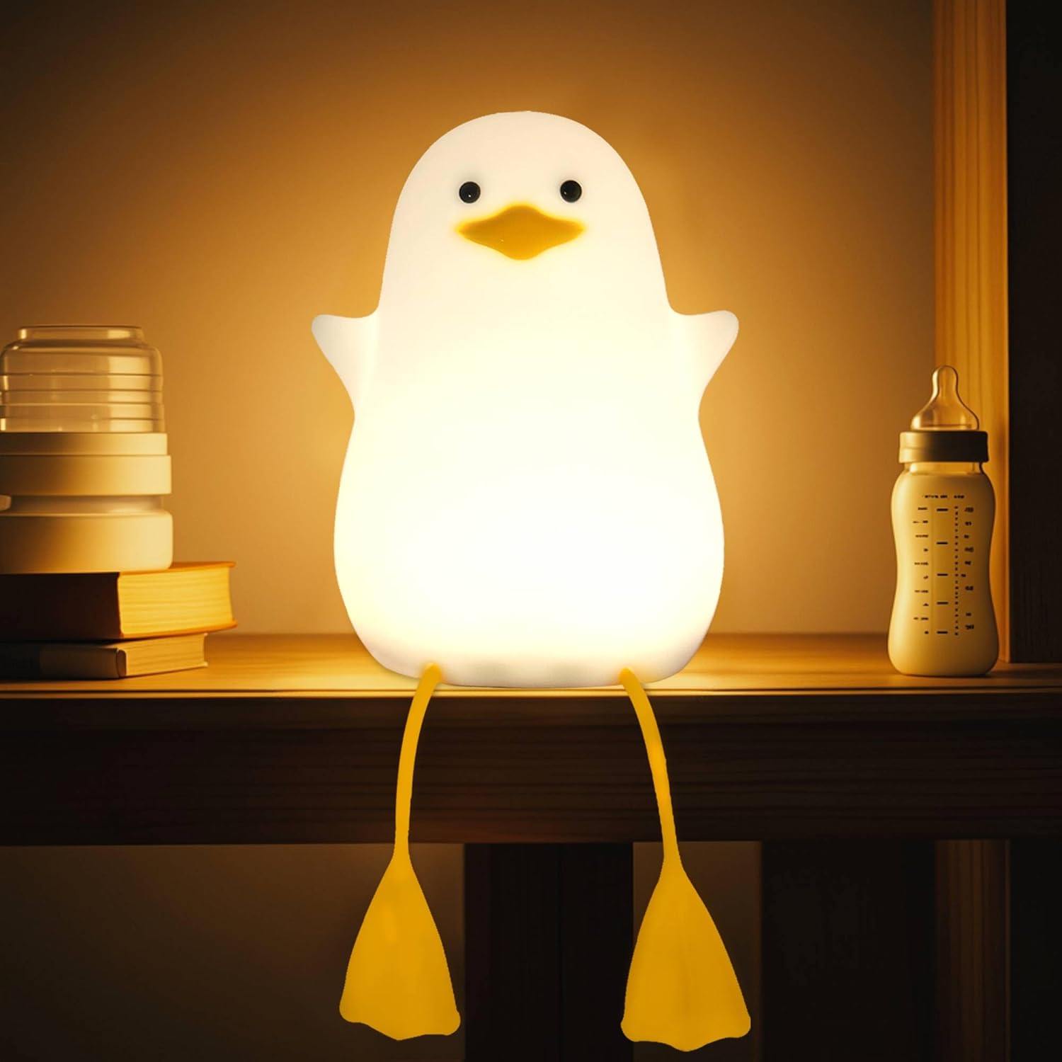 Attivolife Duck Night Light for Kids, Cute Animal Silicone Lamp Touch Control +...