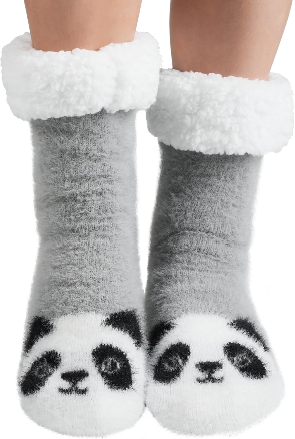 ILovDaisy Novelty Animal Slipper Fluffy Socks Women, Funny Cute Warm Thermal Gri...