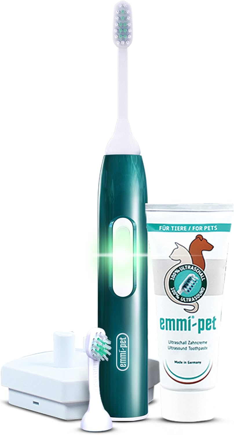 emmi-pet 2.0 Dental Care Set for Dogs & Cats - Silent & Without Scrubbing, Ultra...
