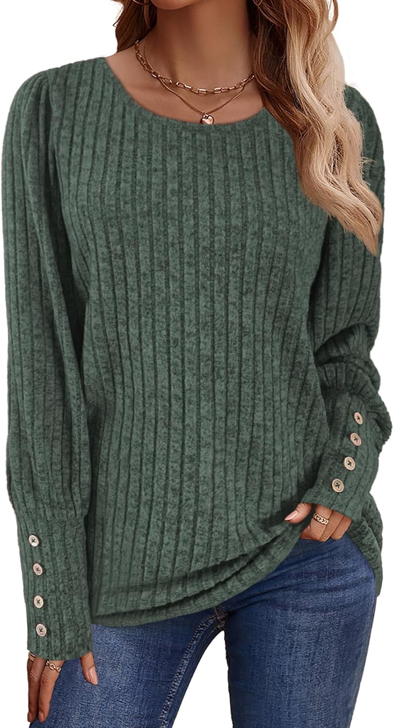 Womens Fall Fashion Sweatshirt for Women Sweaters Crewneck Tops Long Sleeve Shir...