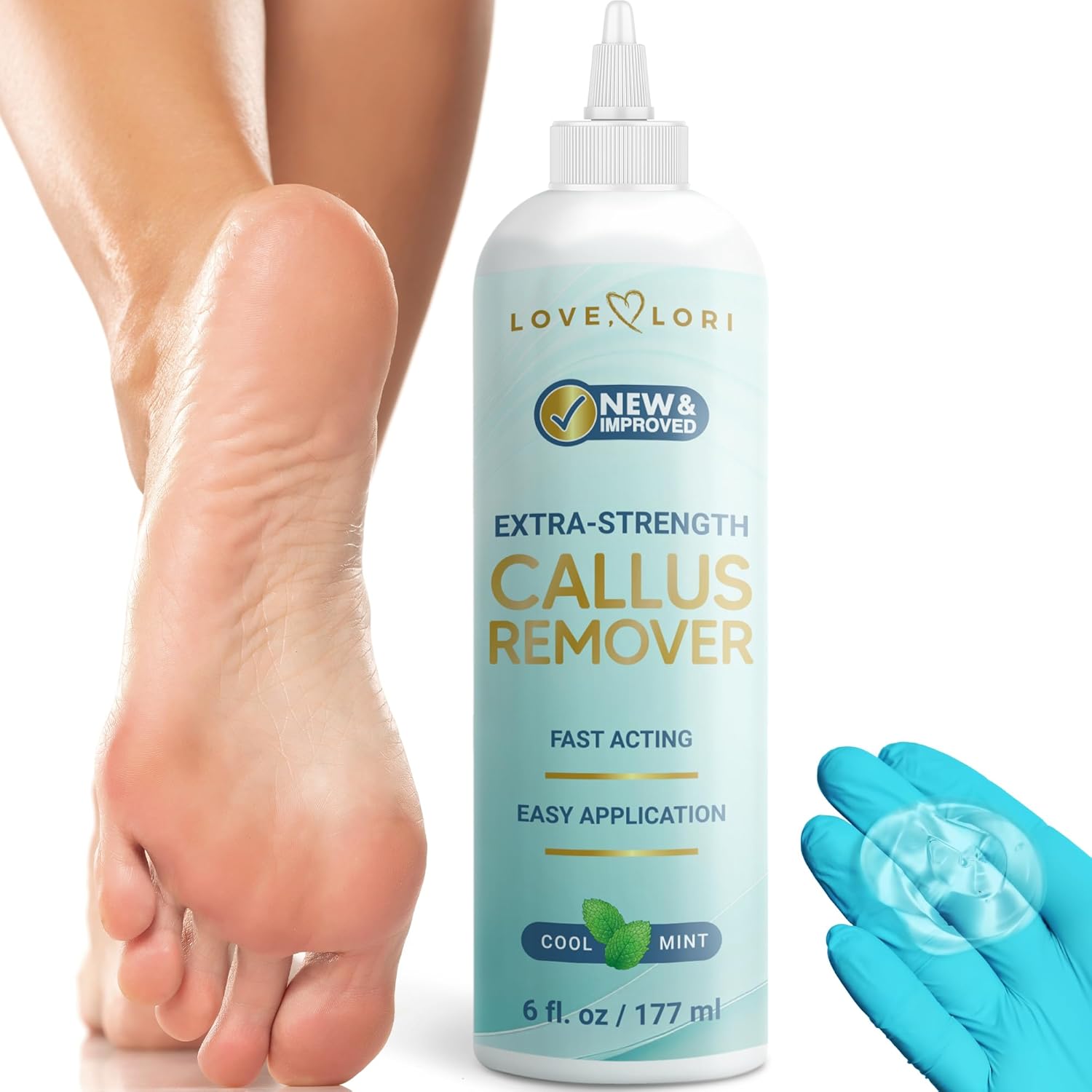Callus Remover for Feet (Extra Strength) Foot Scrubber for Dead Skin Callus Gel...
