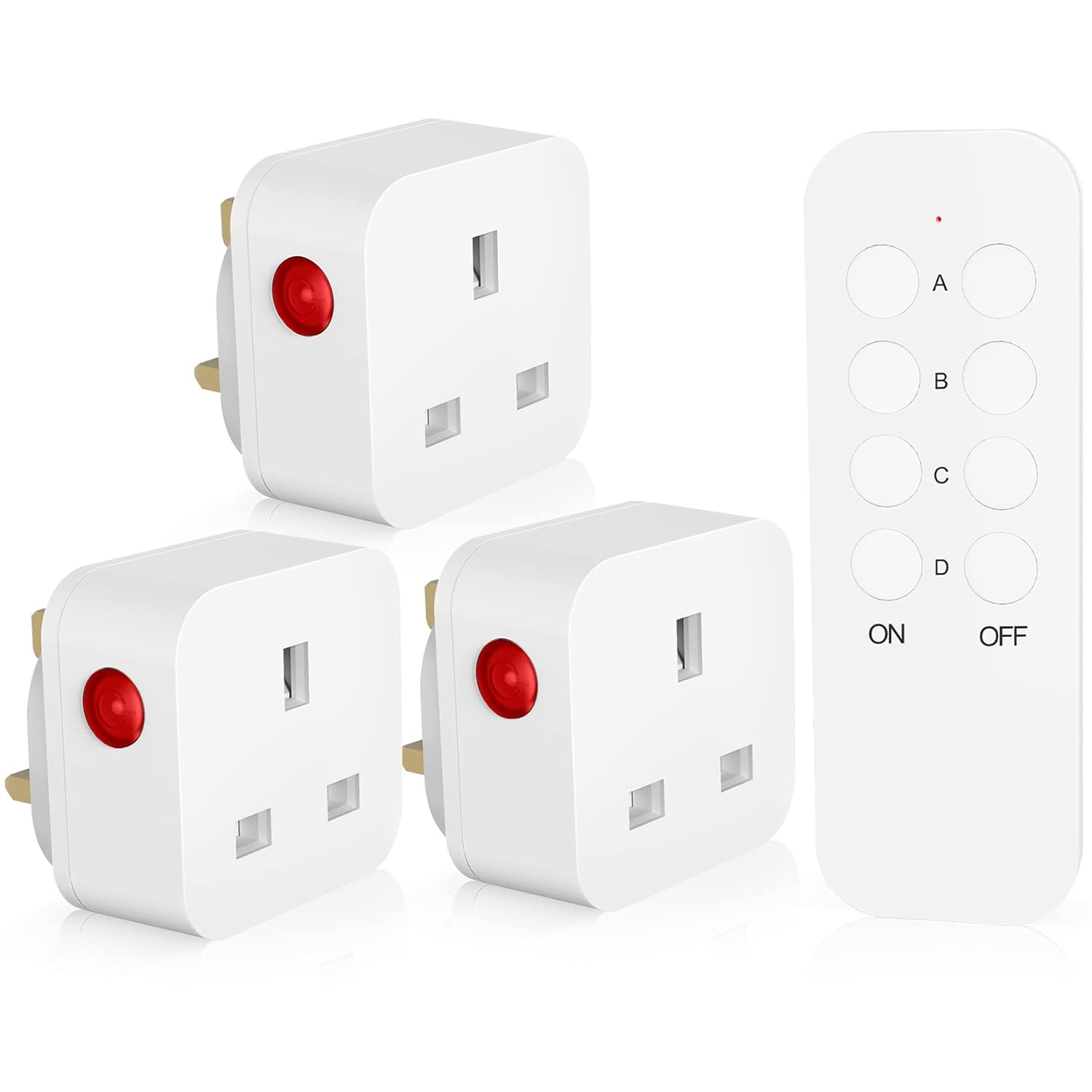SURNICE Remote Control Plug Socket, 13A/3120W Wireless Remote Switch, 50m/160ft...
