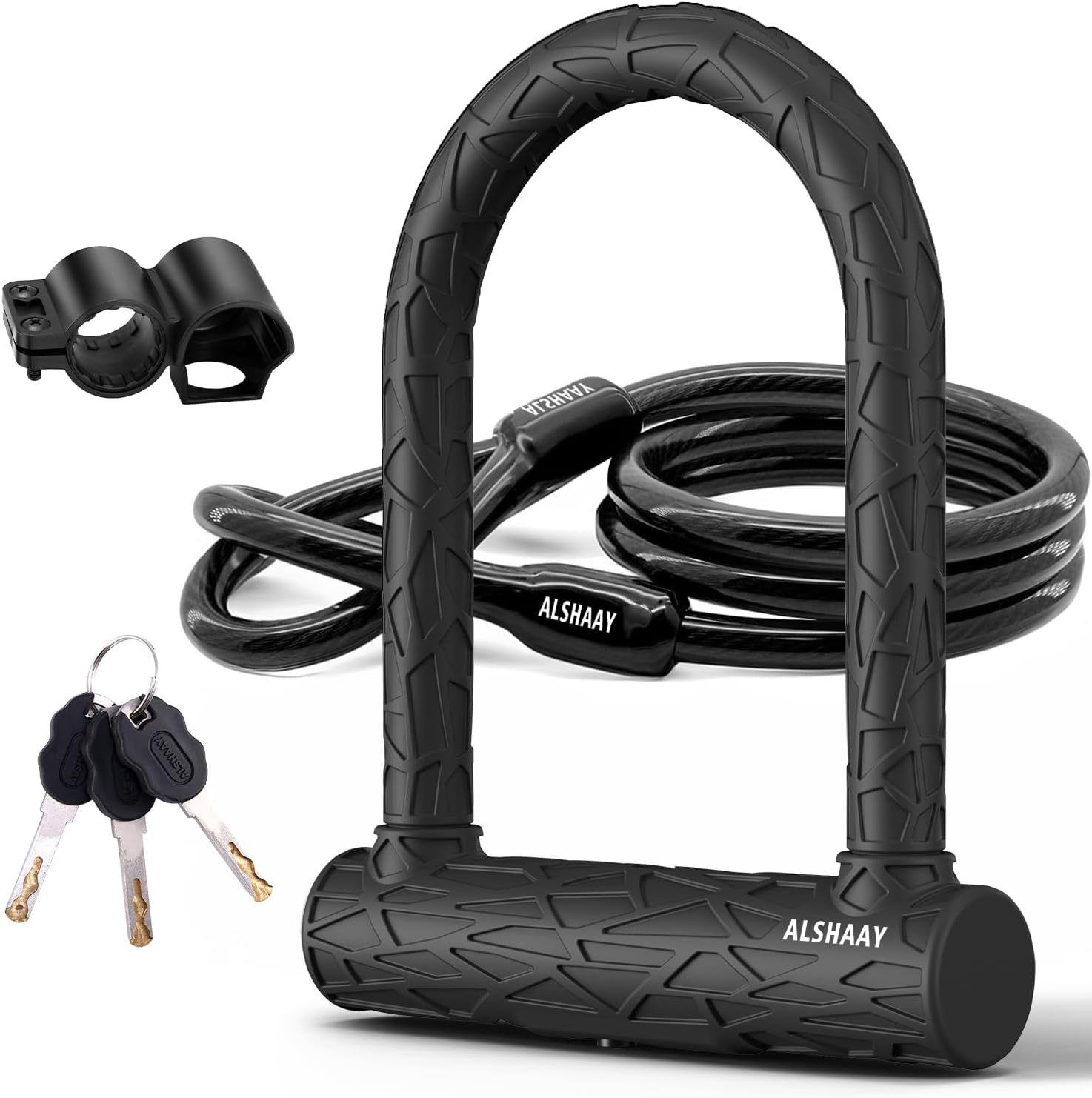 Heavy Duty Bike U Lock - Super Strong 12 Ton Shear, 20mm U Shape Lock Anti-Theft...