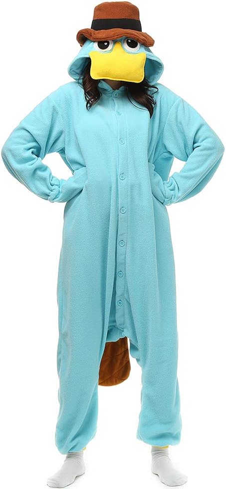 NAITOKE Adults Animal Onesie Halloween Costumes Cosplay Pajamas Medium Sky Blue