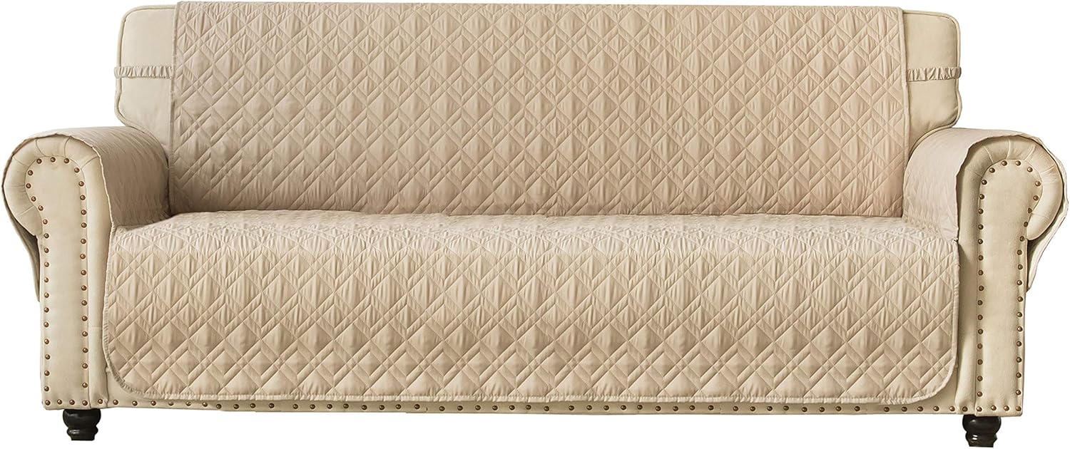 Ameritex Couch Sofa Slipcover 100% Waterproof Nonslip Quilted Furniture Protecto...