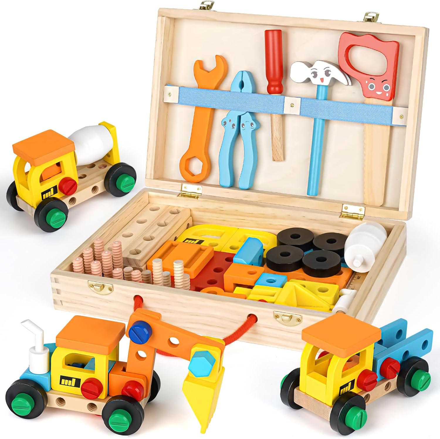 Vanplay Wooden Toys Kids Tool Set Pretend Play Toy Kids Tool Kit Kids Toys for 3...
