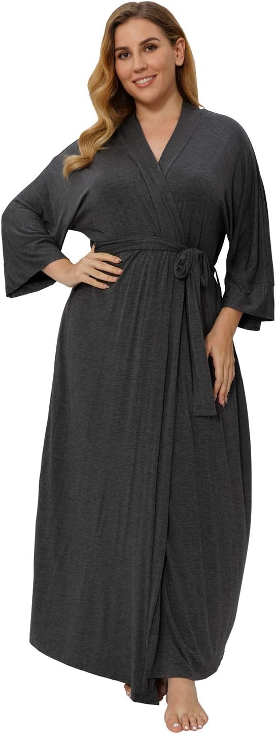 Super Shopping-zone Women's Plus Size Long Robes Kimonos Plus Size Maternity Rob...