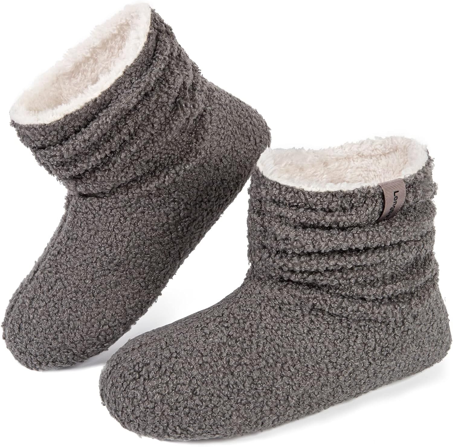 LongBay Women's Warm Fluffy Bootie Slippers Winter Soft Memory Foam House Shoes...