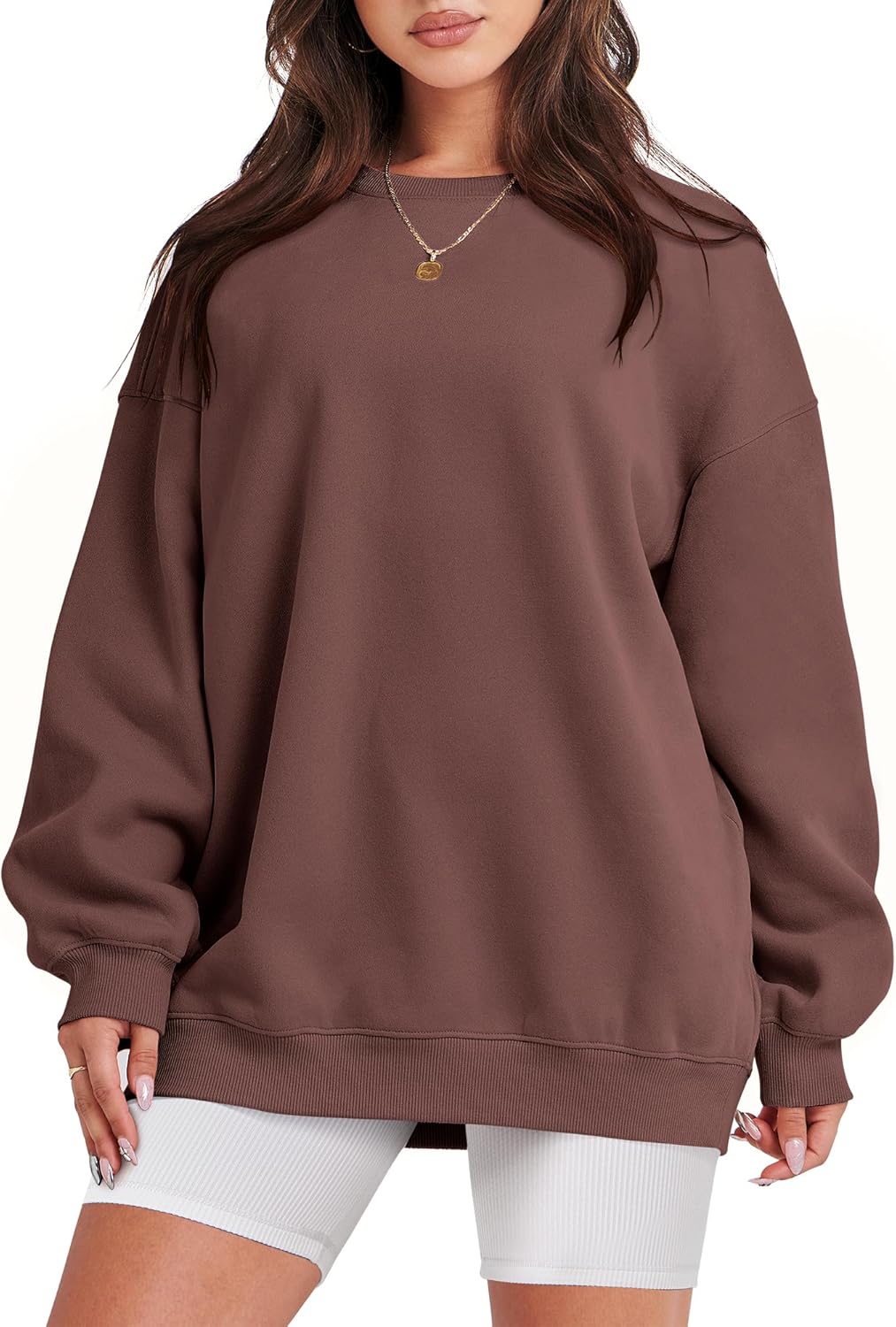 ANRABESS Women Oversized Sweatshirts Hoodies Fleece Crewneck Pullover Top Casual...