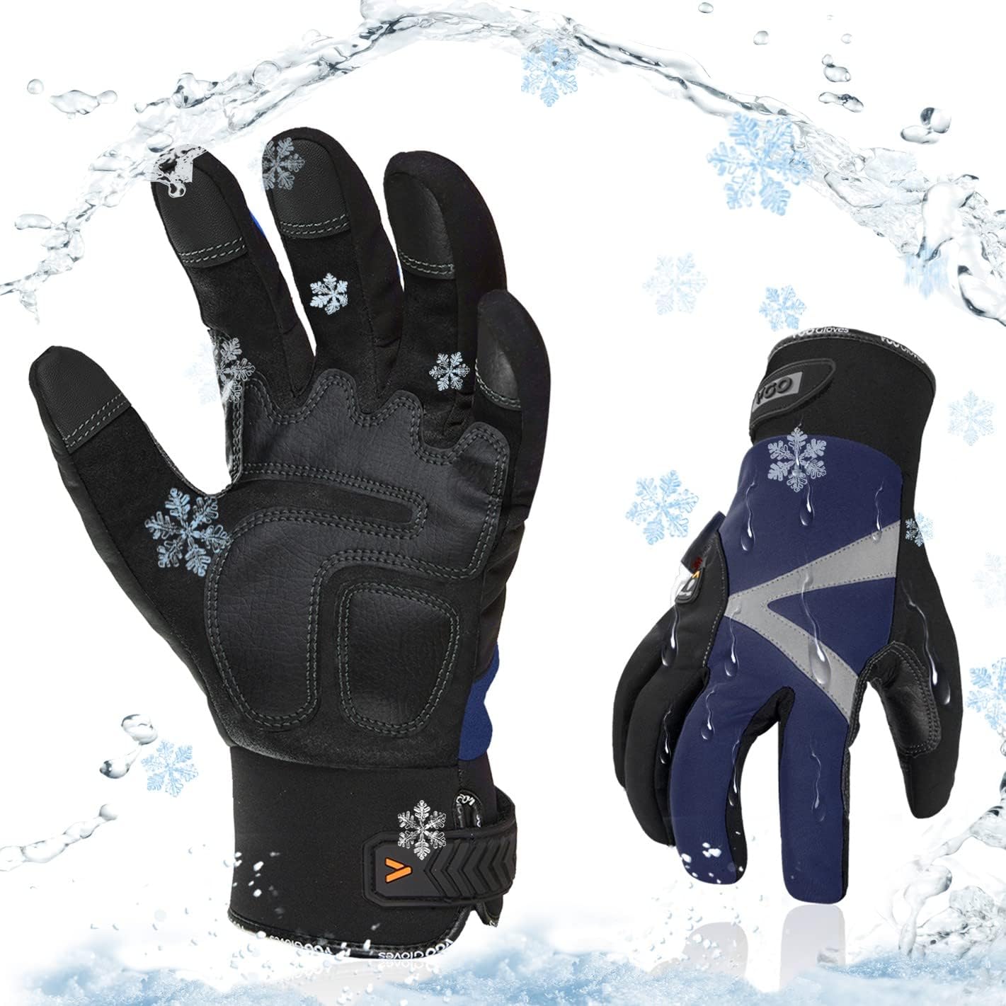 Vgo... Winter Waterproof Work Gloves Touchscreen, Thermal Safety Working Gloves...