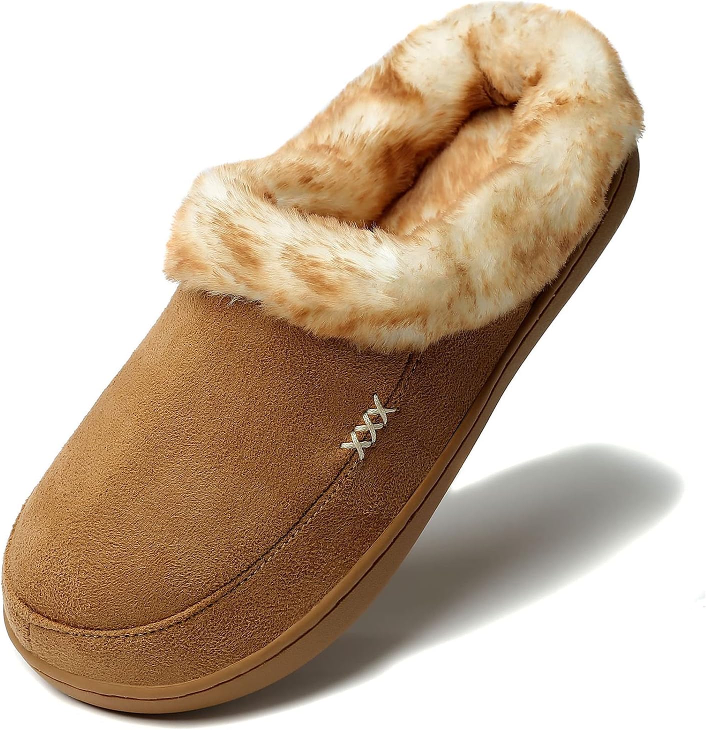 NewDenBer Women's Warm Memory Foam Slippers Suede Soft Plush Fleece Lined Slip o...