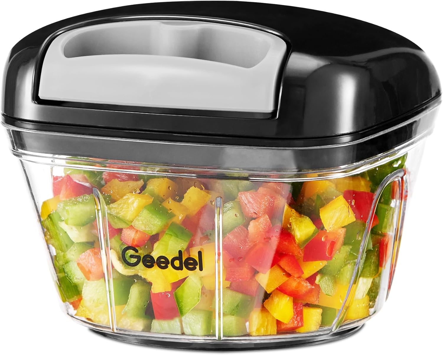 Geedel Manual Pull Food Chopper, 500ML Hand Pull String Onion Chopper Dicer for...
